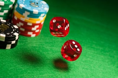 Roulette wheel spinning with betting layout visible